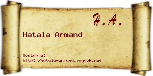Hatala Armand névjegykártya